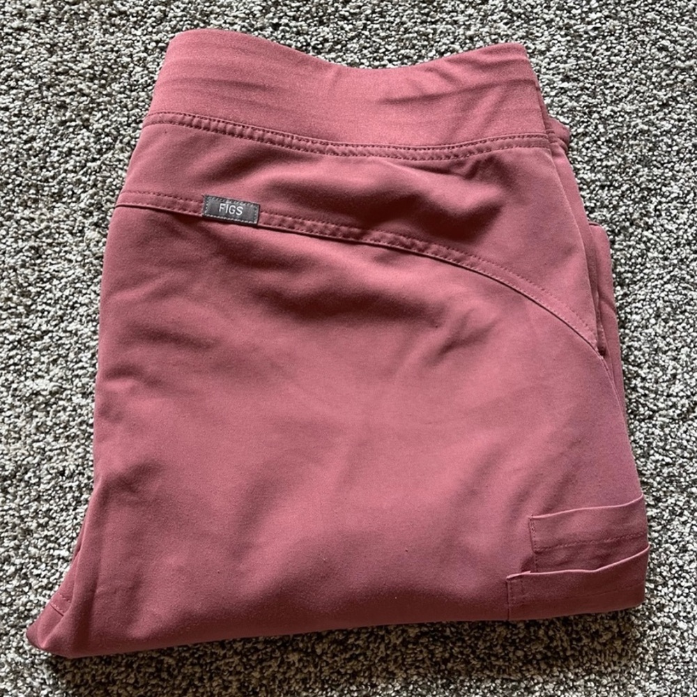 Figs Technical Collection‎ Size L/T Dusty Pink Drawstring Stretch Scrub Pants